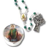 Saint Patrick Rosary in Decorative Porcelain Box image