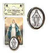 Miraculous Car Plaque and Laminated Prayer Card