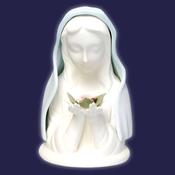 Ceramic Blue Madonna with LED Light