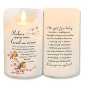 Robins Near You Vanilla Scented Wax LED Candle with Timer