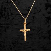 9ct Gold Crucifix with 18 Inch Gold Chain image