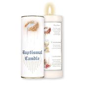Baptismal Candle – 3 Sacraments (7 Inch Cylinder)