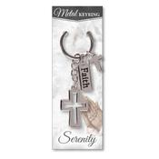 Faith Metal Key Ring – Open Cross