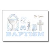 On Your Baptism Card for a Boy – Gold Foil &amp;amp; Embossed image