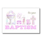 On Your Baptism Card for a Girl – Gold Foil &amp;amp; Embossed image