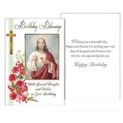 Sacred Heart Birthday Blessings Card