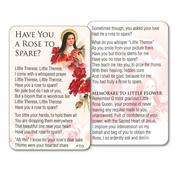 Have You a Rose to Spare? Prayer Card to Saint Thérèse image