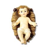 Baby Jesus in Manger – Hand-Painted Resin Nativity Figure – 3 Inch