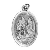 Guardian Angel Oxidised Medal – 1 Inch