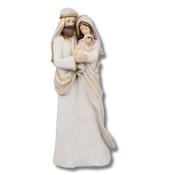 12-Inch Resin Holy Family Nativity Figure – White &amp;amp; Gold Finish