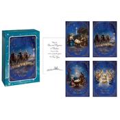 Three Kings &amp;amp; Nativity Gold Stamped &amp;amp; Embossed Christmas Cards – Box of 12, 4 Designs