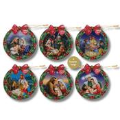 Wooden Christmas Tree Ornaments – Assorted Designs – 2 Inch