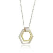 Two-Tone Hexagon Pendant