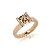 Morganite Lika Ring with Diamonds image