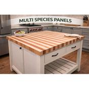 Multi-Species Solid Hardwood Panel. - 2400mm image