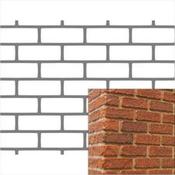 SCALE MODEL STRETCHER BOND BRICK STENCIL - 1:12