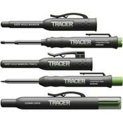 TRACER DEEP HOLE PENCIL Permanent Marker Pen &amp; 120mm lead set c/w Holsters (AMK3)