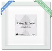 2032 Shallow Rib Frame Size - 230 x 230mm + 18mm F/Core Spacer + 1mm Polystyrene+ Single Mount - Colour: PW + 1 Medium Hanger - Pack of 6 Frames