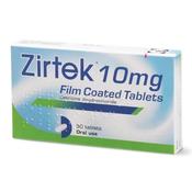 Zirtek 10mg 30 Tablets