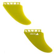 VICTORY  Twin Fins Set Fiberglass Single Tab/ Futures Compatible - Yellow image