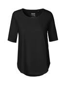 Half Sleeve T-shirt | Ladies | Fairtrade Cotton🌿  (XL, Black) image