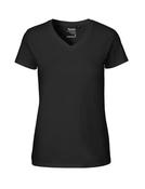 V-Neck T-Shirt | Ladies | Fairtrade Cotton 🌿  (XS, Black) image