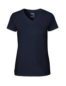 V-Neck T-Shirt | Ladies | Fairtrade Cotton 🌿  (M, Navy)
