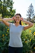 V-Neck T-Shirt | Ladies | Fairtrade Cotton 🌿  (S, Sport Grey)
