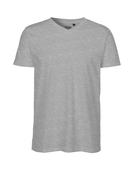 V-Neck T-Shirt | Men's | Fairtrade Cotton 🌿   (XL, Sport Grey)