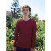 Long Sleeve T-Shirt | Men's | Fairtrade Cotton🌿  (Burgundy, L) image