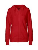  Zipped-Hoodie | Ladies | Fairtrade Cotton🌿  (Red, 2XL)