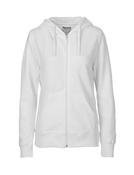 Zipped-Hoodie | Ladies | Fairtrade Cotton🌿  (White, XS)