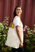  Twill Bag | Contrast Handles | Fairtrade Cotton🌿 (Natural/Yellow)