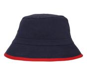 Bucket Hat | Reversible | Fairtrade Cotton Twill 🌿 (Navy/Red, S/M)