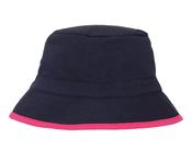 Bucket Hat | Reversible | Fairtrade Cotton Twill 🌿 (Navy/Pink, S/M)