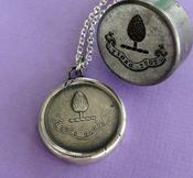 Straight ahead… always move forward, never look back,  tout droit, sterling silver antique wax seal impression
