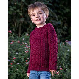 Burgundy sweater kids top