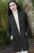 Celtic Braid Coat Army Green - XS image