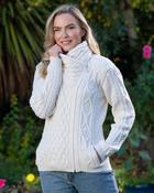 Aran Cable Knit Side Zip Natural - XS image