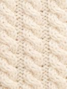 Aran Merino Wool Hat with 3 Buttons - Natural image