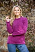 Extra Fine Merino Ladies Roll Neck Sweater Pink - XS image