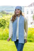 Cable Knit Aran Scarf Sky Blue image