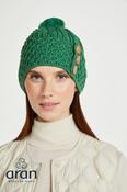 Aran Hat with Pom Pom - Kiwi image