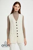 Ladies Handknit Buttoned Vest - S image