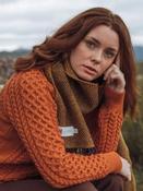 Wool and Cashmere Herringbone Scarf Mustard - 2444 image