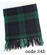 Green Tartan Lambswool Scarf image