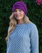 Handmade in Ireland - Super Soft Merino Wool Hat Purple image