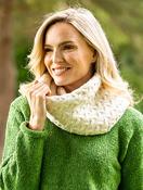 Super Soft Irish Aran Snood Natural