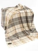 Lambswool Throw Beige Cream and Grey Col: 629 image