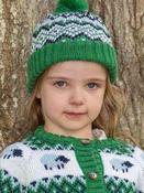 Kids Fairisle Hat - Green image